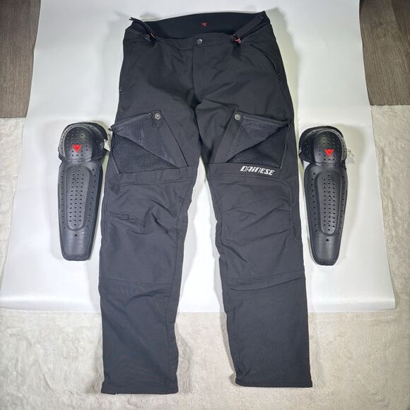 DAINESE TEMPEST 2 D-DRY PANTS BLACK SIZE EU 52 Us 36 Armor Motorcycle Riding - Picture 2 of 11